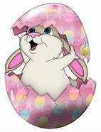 Image result for White Easter Bunny with Eggs Cartoon