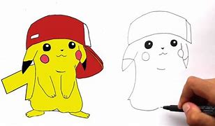Image result for How to Draw Pikachu Face
