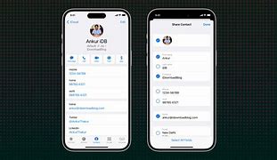 Image result for iphone ios new feature share contact information