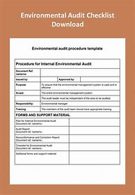 Image result for Environmental Audit Checklist