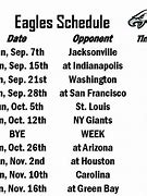 Image result for Eagles Schedule 2018 Printable