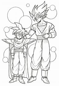 Image result for Goku and Gohan Coloring Pages