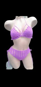 Image result for Crochet Swimsuit Purple