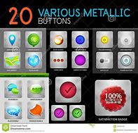 Image result for Metallic Web Buttons