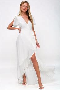 Image result for White Wrap Dress Maxi