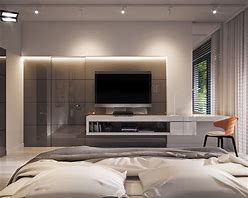 Image result for Bedroom TV Wall Decoration Design