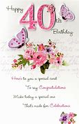 Image result for 40th greeting card
