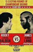 Image result for Rocky vs Clubber Lang Poster
