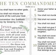 Image result for 10 Commandments in Order