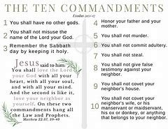 Image result for Printable 10 Commandments with Modern