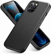 Image result for Leather iPhone Cover Black