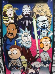 Image result for Rick and Morty Star Wars Poster