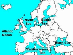 Image result for Map of Oceans around Europe