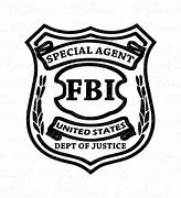 Image result for FBI Badge Black and White