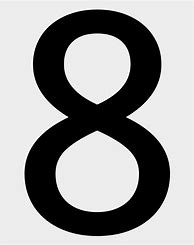 Image result for Large Black Number 8