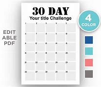 Image result for 30-Day Challenge Template