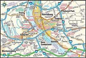 Image result for Map of Harrisburg PA with Street Names