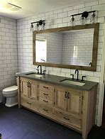 Image result for Rustic Bathroom Mirrors Over Vanity