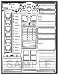 Image result for Dnd Sheet A4