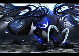 Image result for Blue Anime Wolf Demon
