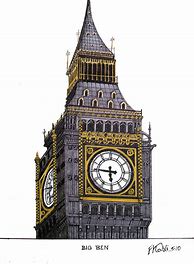 Image result for Drawing of Big Ben