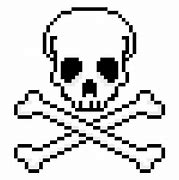 Image result for Skull Crosspones Pixel Art
