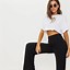 Image result for Black Wide Leg Trousers