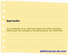 Image result for barrocho