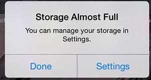 Image result for Storage Almost Full iPhone