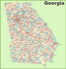 Image result for Printable Georgia Map with Cities
