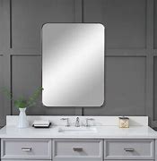 Image result for Brushed Nickel Framed Bathroom Mirrors