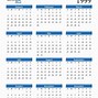 Image result for 1999 Calendar by Month