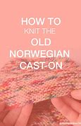 Image result for Norwegian Cast On Knitting