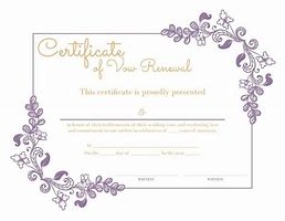 Image result for Free Printable Vow Renewal Certificate