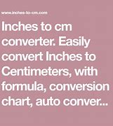 Image result for Hoow Do Yo Convert Inches to Cm