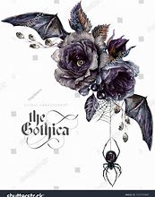 Image result for Gothic Flower Drawing Prints