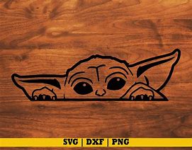 Image result for Baby Yoda Peeking SVG