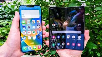 Image result for Galaxy Z-Fold 5 vs iPhone 14 Pro Max