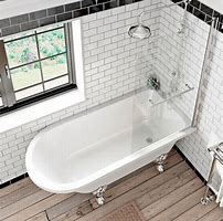Image result for Free Standing Shower with Bath Screen