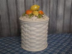 Image result for Vintage Lemons in Basket Cookie Jar