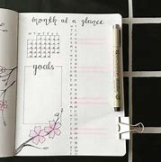 Image result for Month at a Glance Bujo