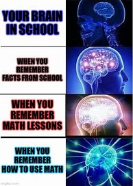 Image result for Expanding Brain Meme School