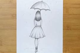 Image result for Girl Holding Umbrella to Trace