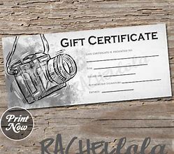 Image result for Blank Photography Gift Certificate