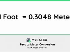 Image result for Feet to Meters Equation