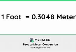 Image result for Ft. to Meters Conversion