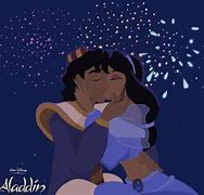 Image result for Aladdin and Jasmine Kissing