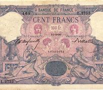 Image result for Billet 100 Francs