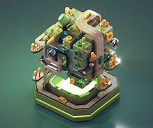 Image result for Catroon 3D Building Extending Earth