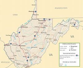 Image result for West Virginia Road Map